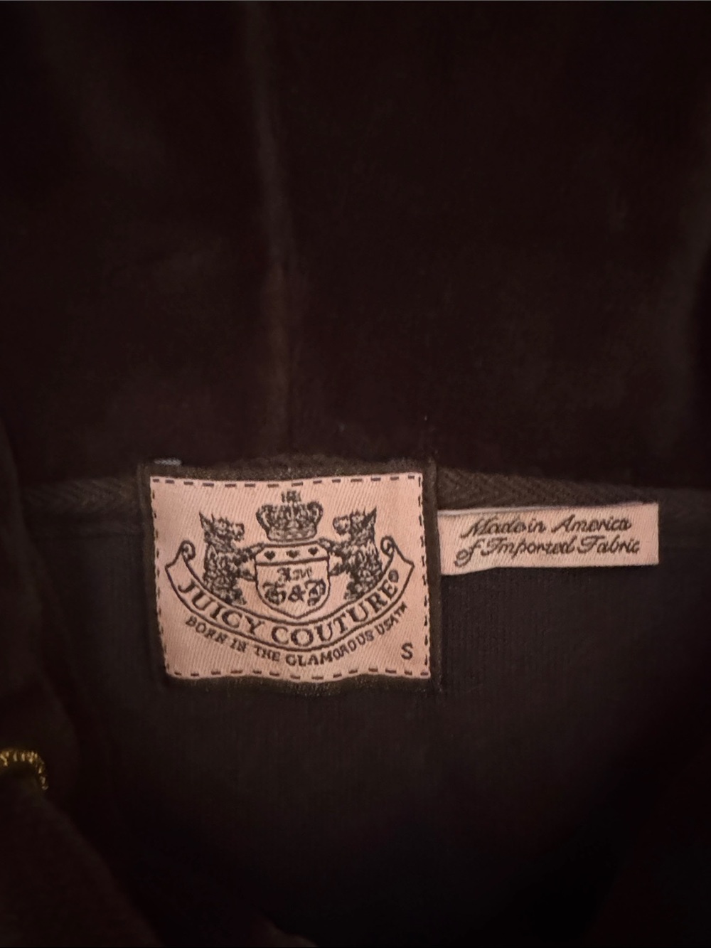 Juicy Couture Brown Velour Jacket with Logo Patch - Picture 2 of 7
